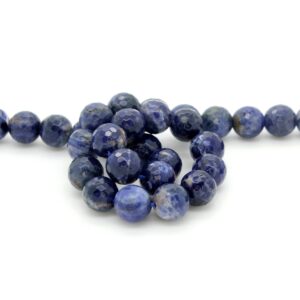 Natural Sodalite Beads, Blue Sodalite Faceted Round Sphere Ball Gemstone Beads Pgp13