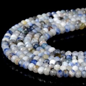 Natural Rare White Sodalite Gemstone Grade A Micro Faceted Rondelle 3x2mm Loose Beads Bulk Lot 1,2,6,12 And 50 (p87)