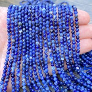 2mm/3mm/4mm Natural Sodalite Gemstone Round Beads,loose Beads Necklace,crystal Beads,smooth Round Beads,for Jewelry Making. 2mm/3mm/4mm Natural Sodalite Gemstone Round Beads,loose Beads Necklace,crystal Beads,smooth Round Beads,for Jewelry Making.