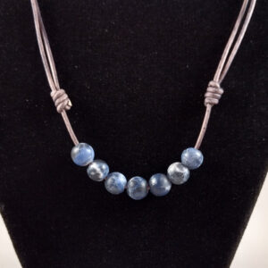 Sodalite Adjustable Leather Necklace Handmade By Chris Hay Sodalite Adjustable Leather Necklace Handmade By Chris Hay