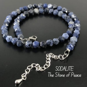 Sodalite Beaded Choker Necklace, Healing Crystal, Anxiety Relief Sodalite Beaded Choker Necklace, Healing Crystal, Anxiety Relief