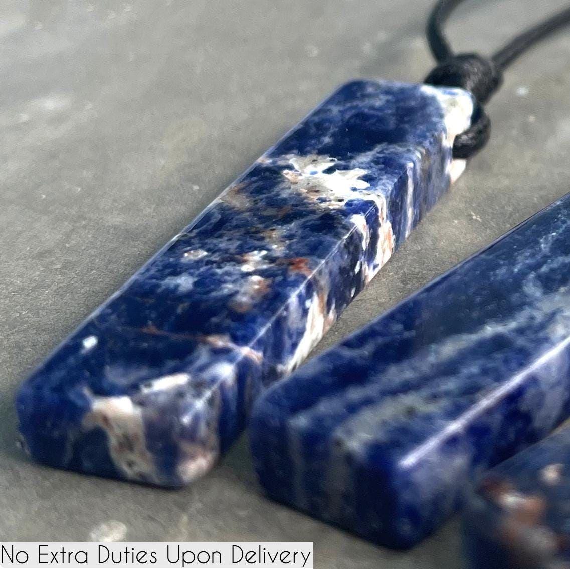 Sodalite Necklace, Blue Crystal Jewelry, Sagittarius, Aquarius, And Virgo Stone Necklace, Birthday Gift For Friend