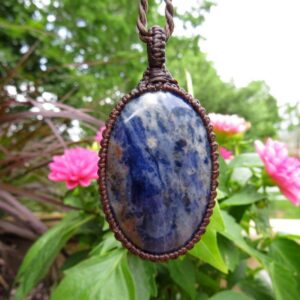 Sodalite Gemstone Necklace, Macrame Necklace, Gift Ideas For The Zen Seeker, Wife Gift, Jewelry Lover, Boho Beauty, Christmas Gift Ideas Sodalite Gemstone Necklace, Macrame Necklace, Gift Ideas For The Zen Seeker, Wife Gift, Jewelry Lover, Boho Beauty, Christmas Gift Ideas