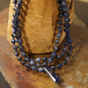 Sodalite mala necklace • 6mm • Clarity seeker's mala • Intuitive spirit jewelry • 108 • Inner compass mala • Calm the mind necklace • AG4769 Sodalite mala necklace • 6mm • Clarity seeker's mala • Intuitive spirit jewelry • 108 • Inner compass mala • Calm the mind necklace • AG4769