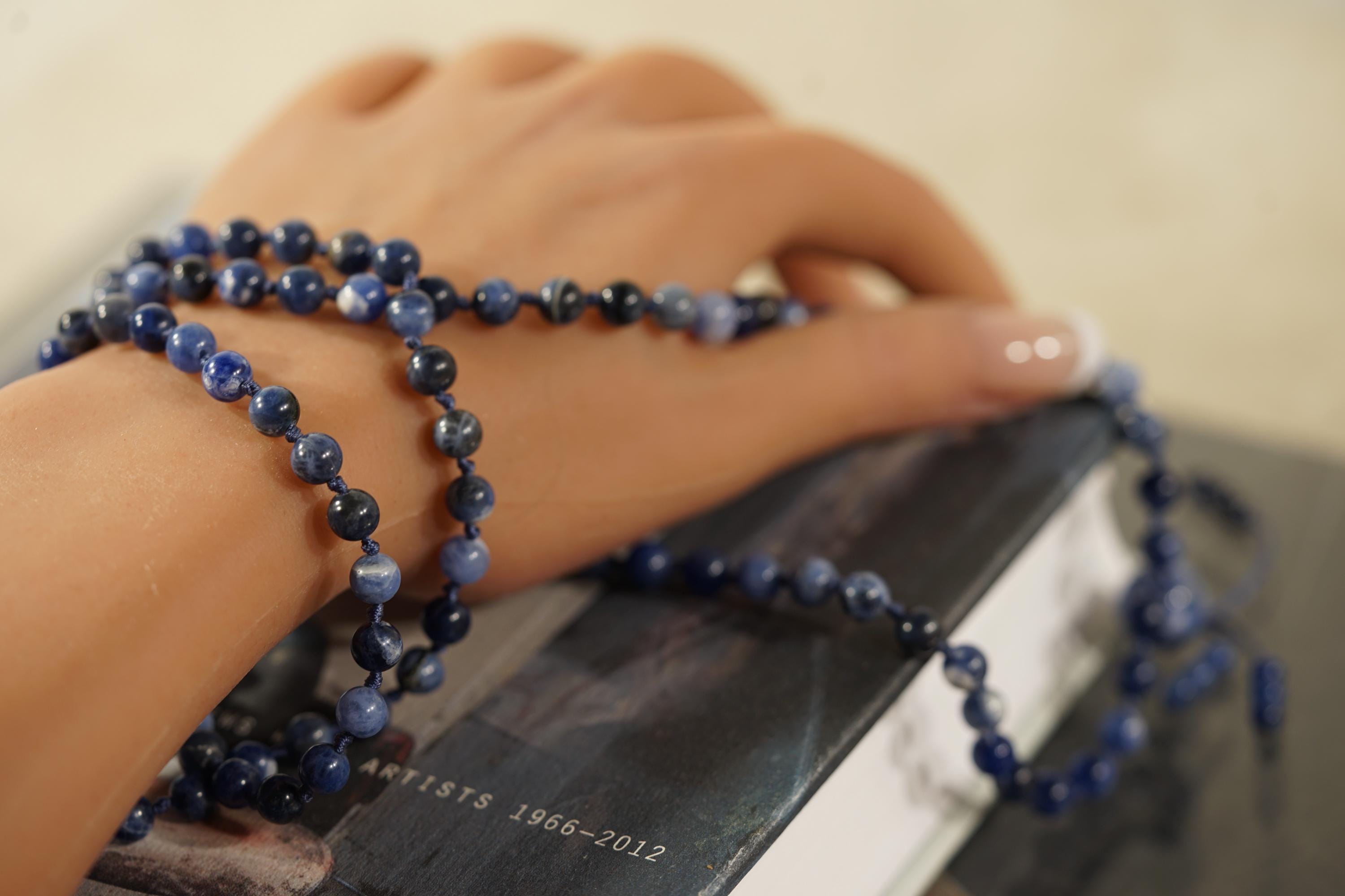 Sodalite Mala Necklace • Intuitive Spirit Jewelry • 4mm • 6mm • 8mm • 10mm • 108+1 • Inner Compass Mala • Calm The Mind Necklace • Ag5065