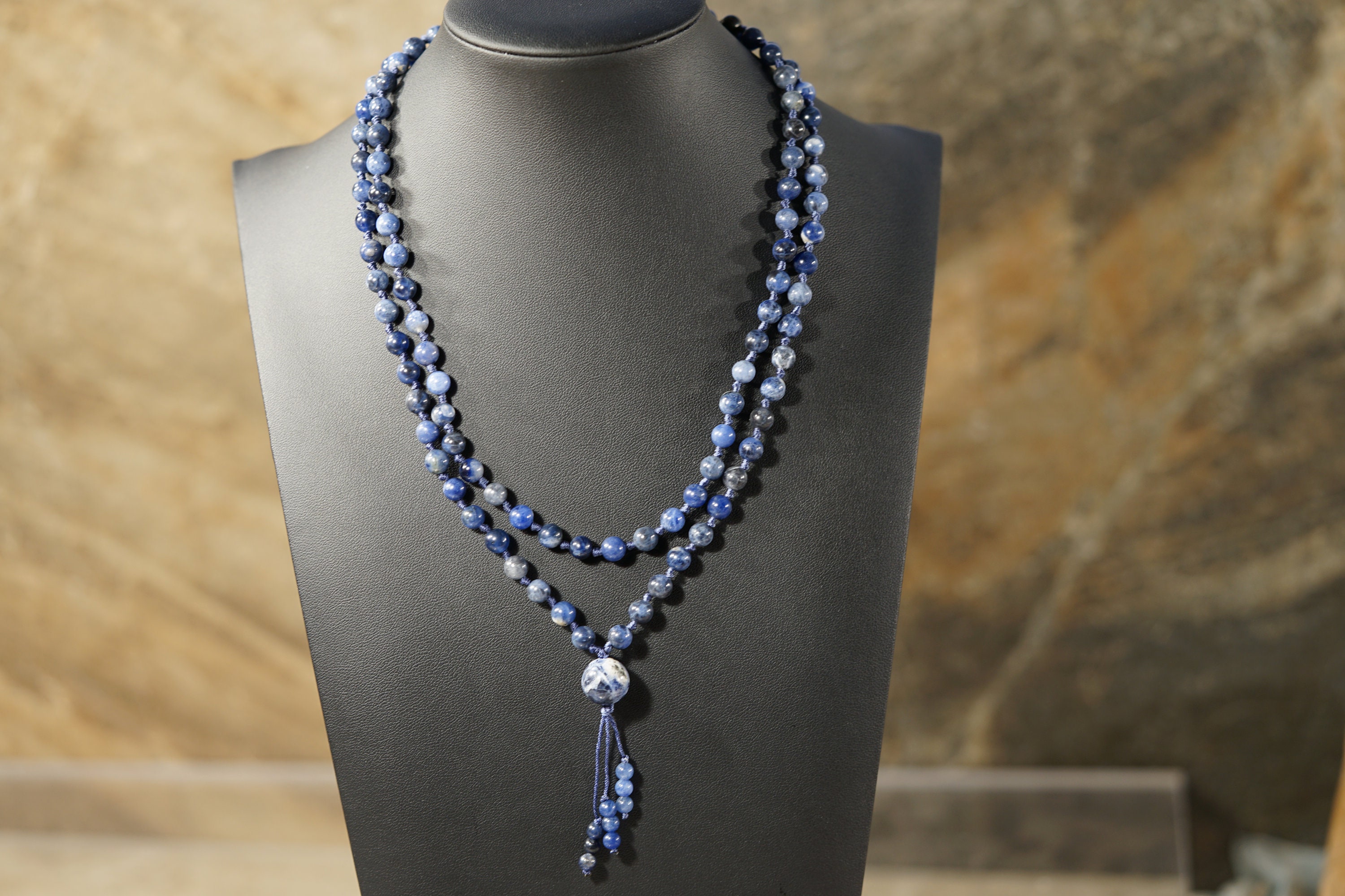 Sodalite Mala Necklace • Intuitive Spirit Jewelry • 4mm • 6mm • 8mm • 10mm • 108+1 • Inner Compass Mala • Calm The Mind Necklace • Ag4782 Sodalite Mala Necklace • Intuitive Spirit Jewelry • 4mm • 6mm • 8mm • 10mm • 108+1 • Inner Compass Mala • Calm The Mind Necklace • Ag4782