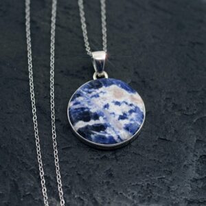 Nimbus - Beautiful Blue Sodalite Drop Sterling Silver Necklace Nimbus - Beautiful Blue Sodalite Drop Sterling Silver Necklace