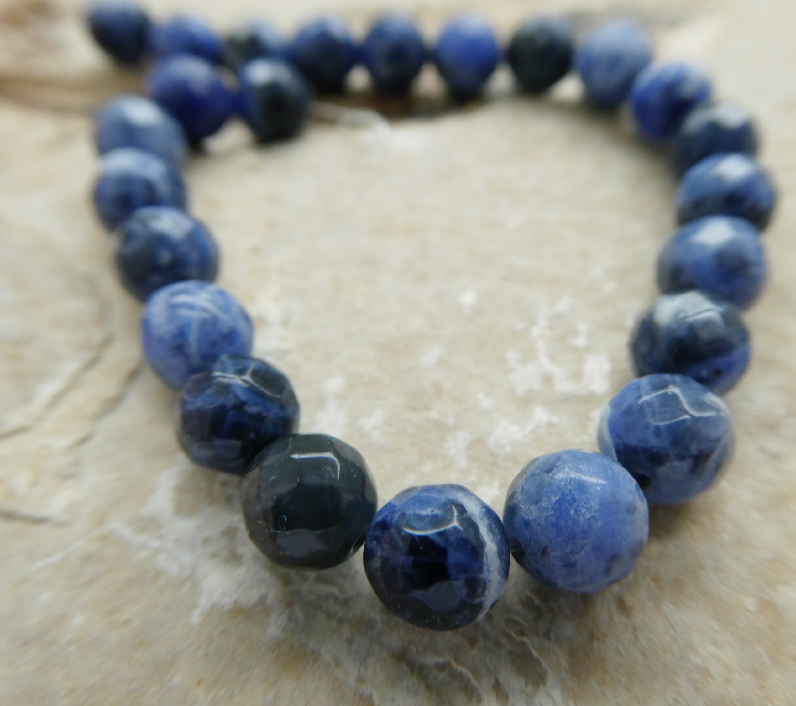 Sodalite Round Faceted 6mm Beads- 4in Strand Gemstone-necklace Jewelry Making-natural Craft Beads Sodalite Round Faceted 6mm Beads- 4in Strand Gemstone-necklace Jewelry Making-natural Craft Beads