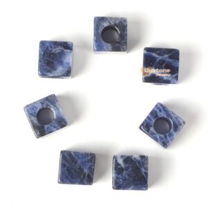 10mm Natural Sodalite Cube Shaped Large Hole Bead For DIY Jewelry Making Beads 10mm Natural Sodalite Cube Shaped Large Hole Bead For DIY Jewelry Making Beads