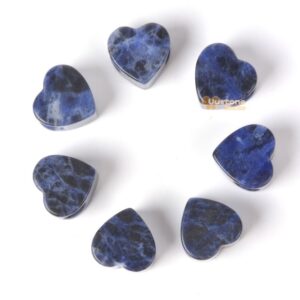 14mm Natural Sodalite Heart Shaped Large Hole Bead For DIY Jewelry Making Beads 14mm Natural Sodalite Heart Shaped Large Hole Bead For DIY Jewelry Making Beads