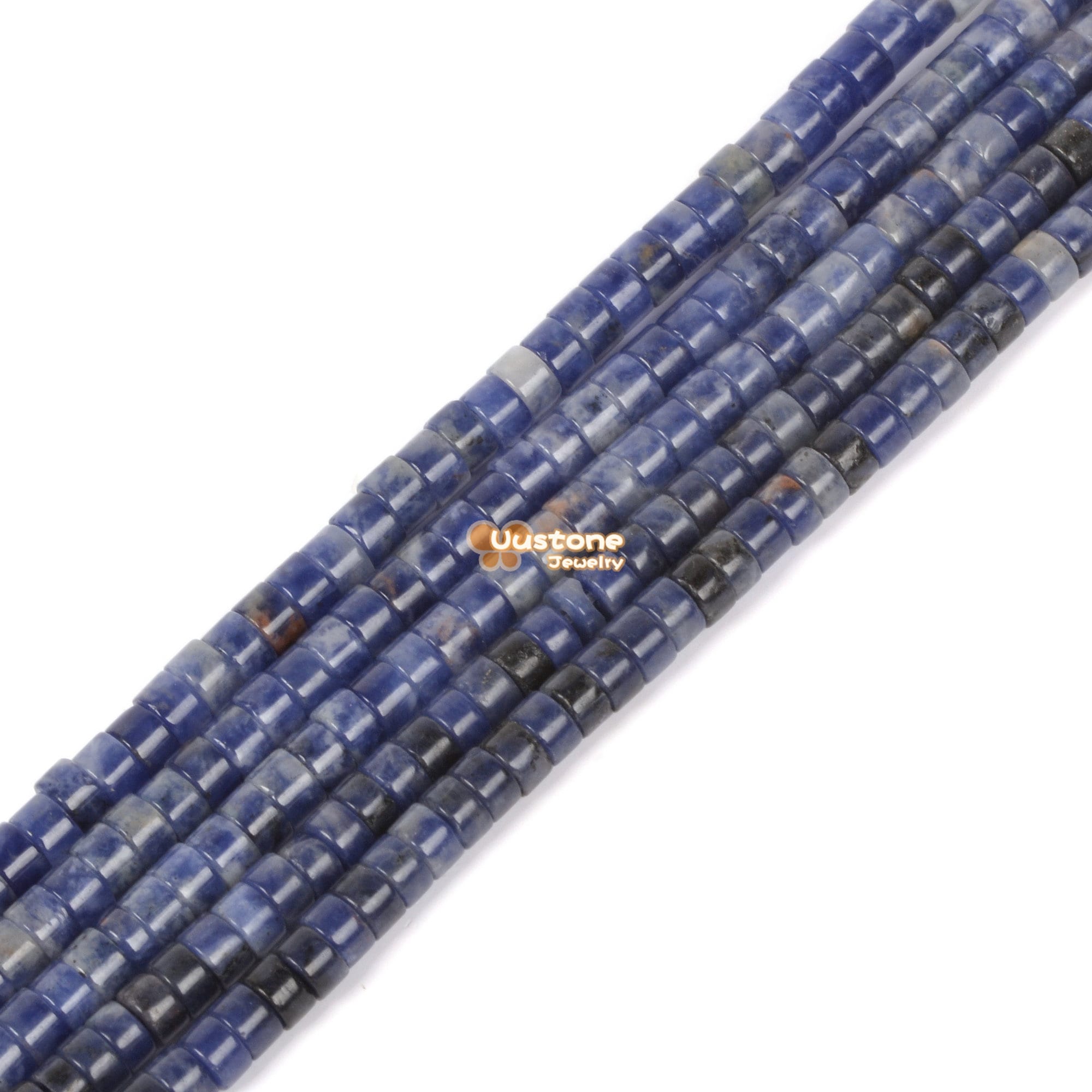 4mm Natural Sodalite Heishi Loose Gemstone Jewelry Making Diy Beads 15"