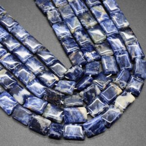 Sodalite Irregular Rectangular Beads - 10mm - 15mm X 9mm - 13" Strand Sodalite Irregular Rectangular Beads - 10mm - 15mm X 9mm - 13" Strand