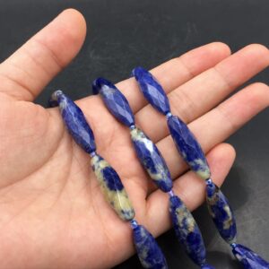 Long Sodalite Marquise Beads Faceted Blue Sodalite Briolettes 30x10mm Marquise Vertical Drilled Focal Beads Semi precious 11-12beads/lot Long Sodalite Marquise Beads Faceted Blue Sodalite Briolettes 30x10mm Marquise Vertical Drilled Focal Beads Semi precious 11-12beads/lot