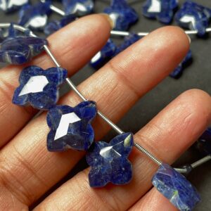 Natural Sodalite Fancy Cut Briolettes Gemstone Bead | 5.5/9.5 Mm Beads | 8 Inches Strand | Wholesale Beads For Making Jewelry Natural Sodalite Fancy Cut Briolettes Gemstone Bead | 5.5/9.5 Mm Beads | 8 Inches Strand | Wholesale Beads For Making Jewelry
