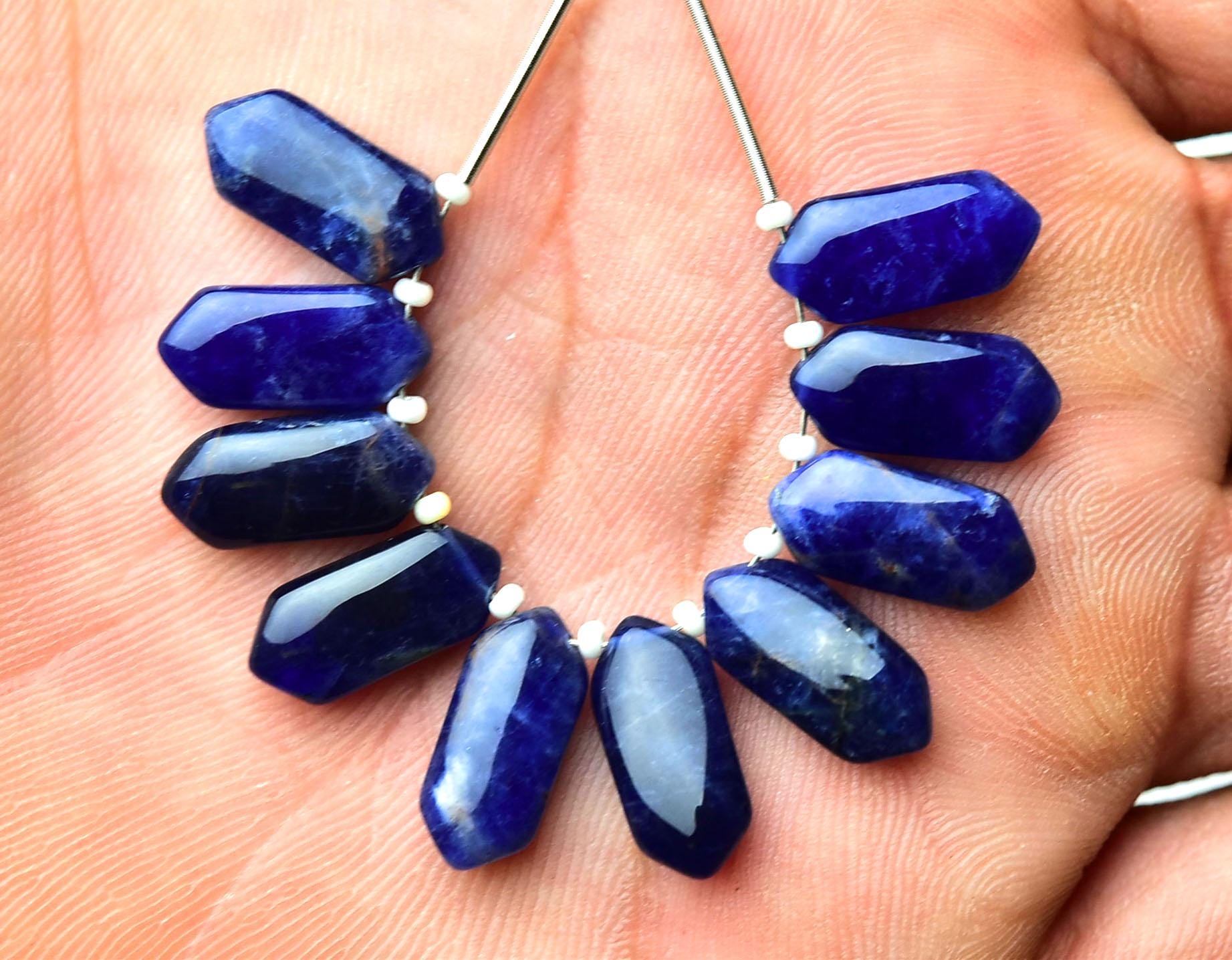 Natural Sodalite Fancy Beads Smooth Fancy Briolettes Gemstone Beads Sodalite Beads For Jewelry Making Gems Earring Beads Stone 7x15mm No4828 Natural Sodalite Fancy Beads Smooth Fancy Briolettes Gemstone Beads Sodalite Beads For Jewelry Making Gems Earring Beads Stone 7x15mm No4828
