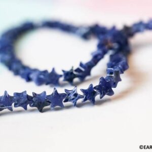 S/ Sodalite 6-7mm/ 4mm Star beads 16" strand Size varies Natural gemstone beads for jewelry making S/ Sodalite 6-7mm/ 4mm Star beads 16" strand Size varies Natural gemstone beads for jewelry making