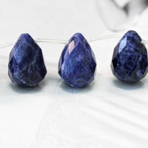 XL/ Sodalite 18x25mm/ 15x20mm Teardrop Briolette beads 8" strand Natural gemstone For jewelry making XL/ Sodalite 18x25mm/ 15x20mm Teardrop Briolette beads 8" strand Natural gemstone For jewelry making