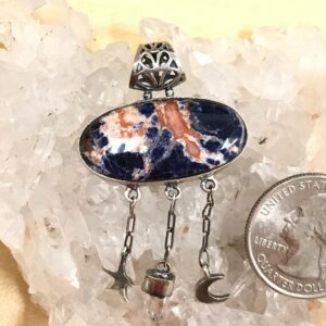 Celestial Sodalite and Quarts Crystal Pendant Celestial Sodalite and Quarts Crystal Pendant