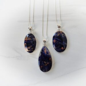 Sodalite Necklace Sterling Silver • Sodalite Pendant • Blue Sodalite Jewelry • Genuine Sodalite, Blue Gemstone Necklace • Holiday Gift Sodalite Necklace Sterling Silver • Sodalite Pendant • Blue Sodalite Jewelry • Genuine Sodalite, Blue Gemstone Necklace • Holiday Gift