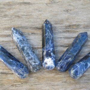 1 Sodalite Wand, (One) MASSAGE Sodalite Wand, Mineral Specimen, Blue Meditation Stone, Reiki Gemstone, 2 1/2 inches x 5/8 inch