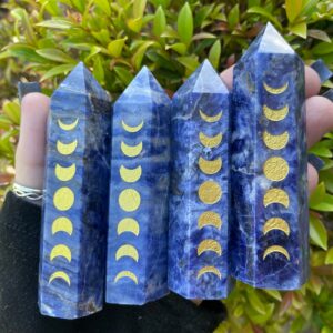 Sodalite Moon Phase, Sodalite Point, Qty. 1