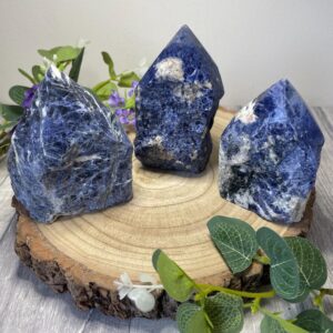 Sodalite natural rough polished point