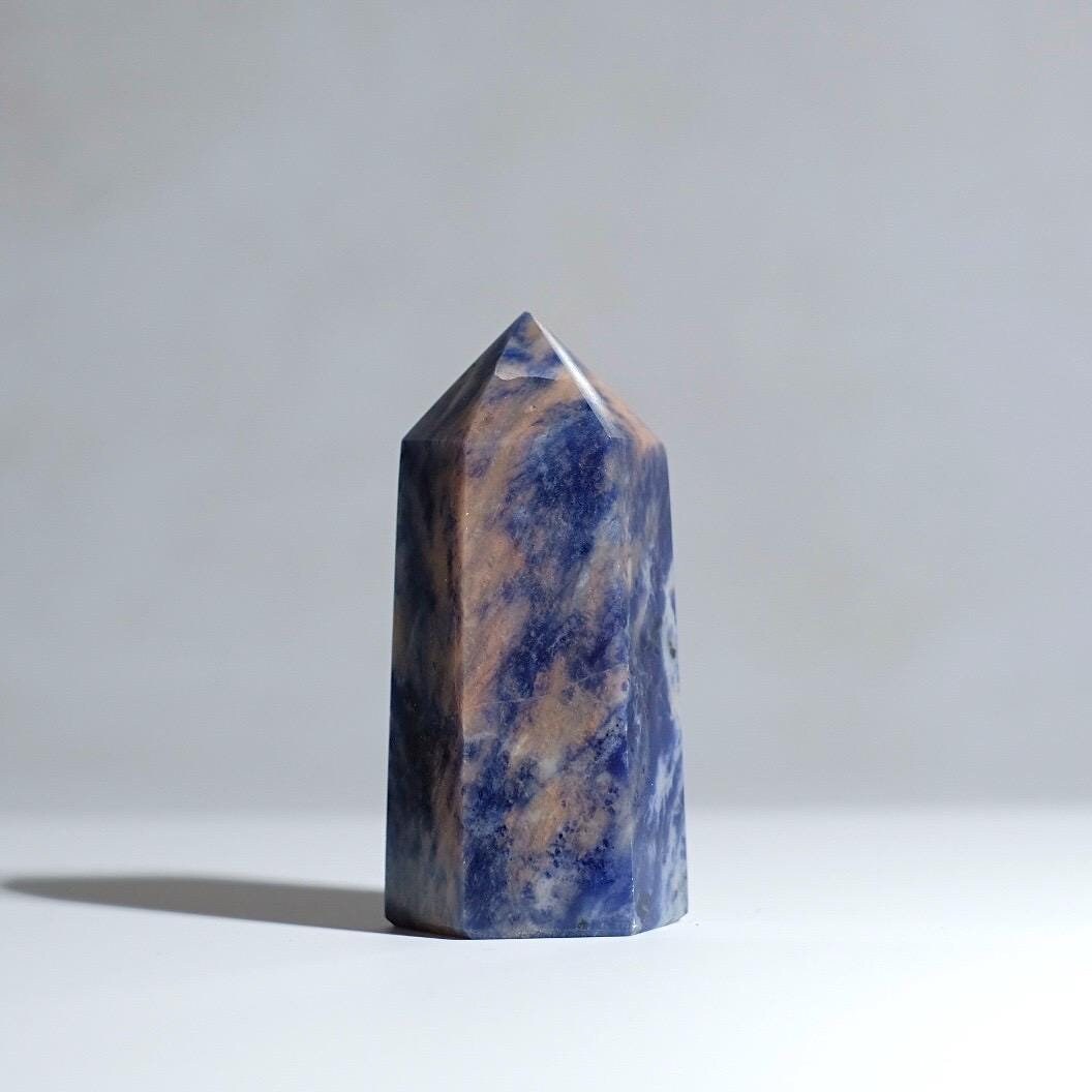 Pink + Blue Sodalite Point | Sodalite Crystal Tower Pink + Blue Sodalite Point | Sodalite Crystal Tower