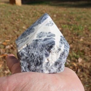 Polished Sodalite Crystal Point ~ 2.75" x 2.5" x 2.25" ~ 9 oz ~ Healing Stones