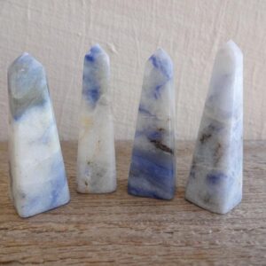 Rare Afghanite Tower 2 1/4", Rocks And Geodes From Afghanistan, Blue Crystal Point, Blue Vein Sodalite Tower, Rare Stones