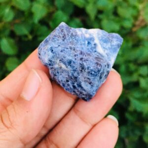 Sodalite (1) Natural Sodalite Stone One Blue White Raw Crystal Mineral Specimen Rough Gemstone