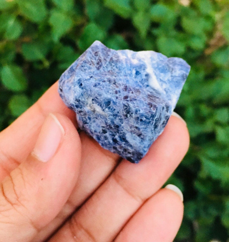 Sodalite (1) Natural Sodalite Stone One Blue White Raw Crystal Mineral Specimen Rough Gemstone