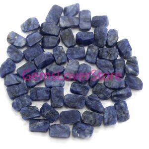10 Raw Sodalite Gemstones: Natural Rough Crystals (16-18 Mm)