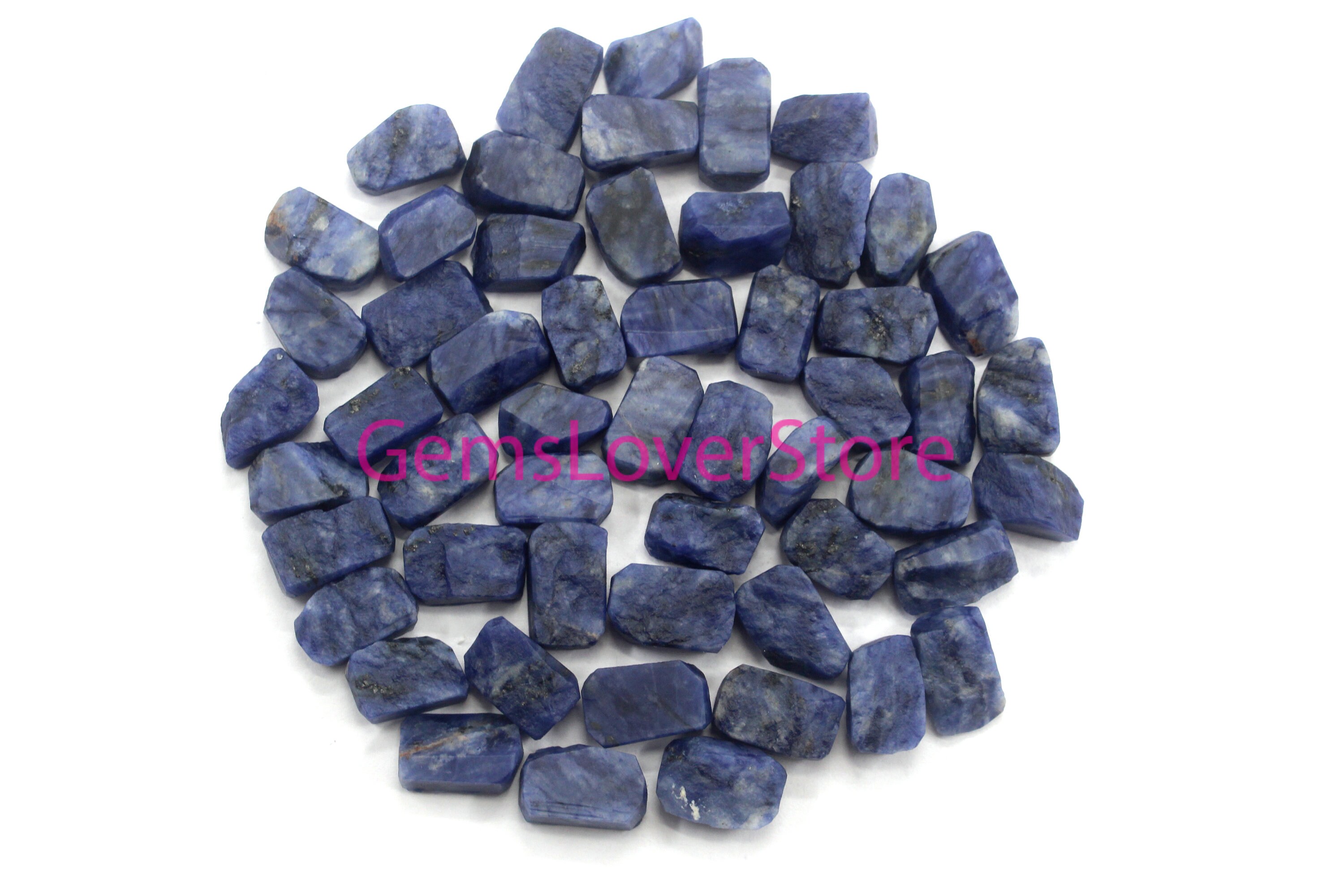10 Raw Sodalite Gemstones: Natural Rough Crystals (16-18 Mm)