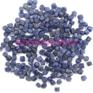 50 Raw Sodalite Gemstone Pieces: Natural Blue Rough (6-8 Mm)