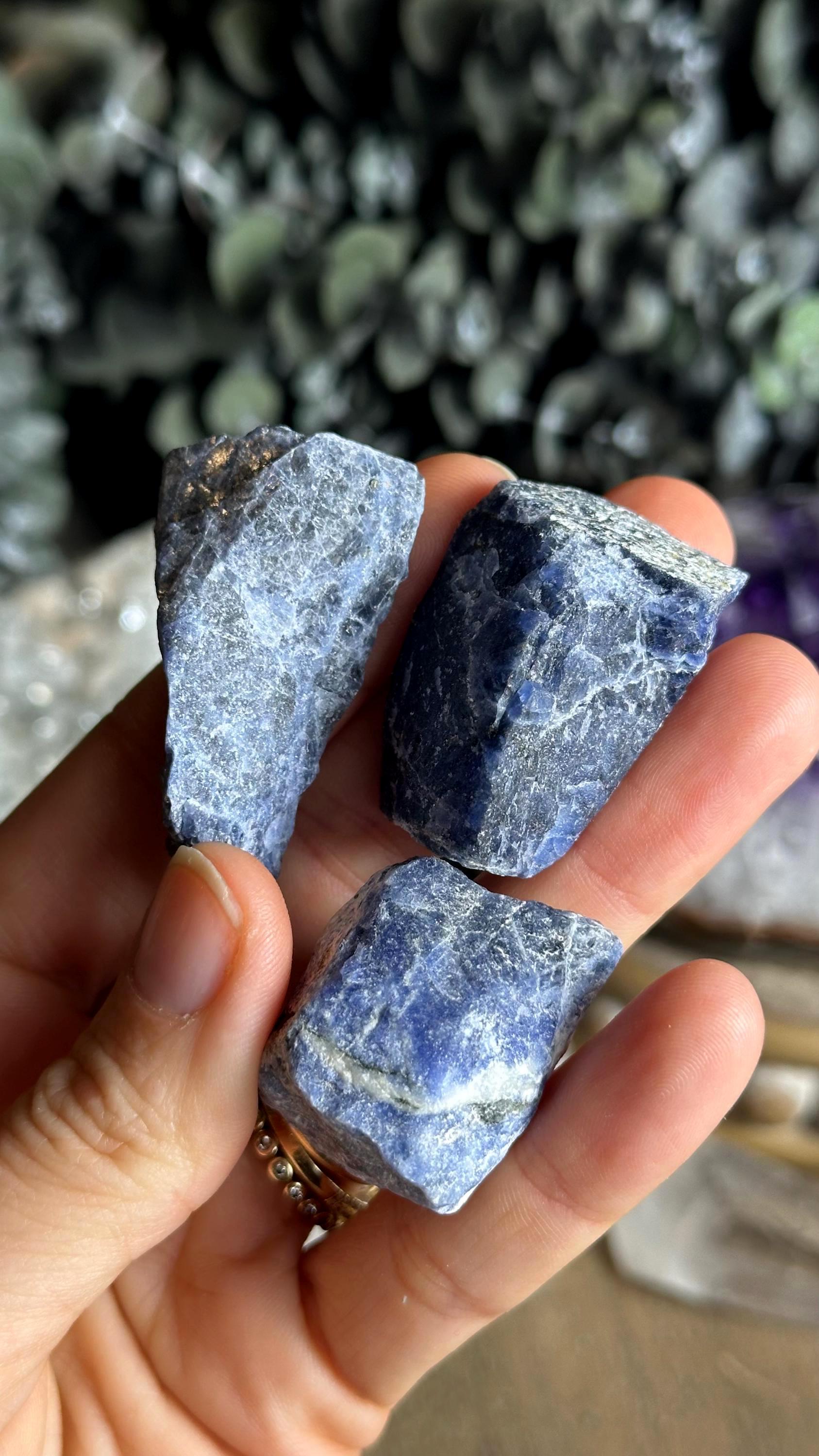 Raw Sodalite Chunk, Sodalite Rough, Truth, Clarity, Intuition Raw Sodalite Chunk, Sodalite Rough, Truth, Clarity, Intuition