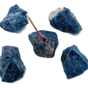 Sodalite Crystal Incense Holder -rough Crystal Stone Incense Stick Holder -raw Stone Incense Holder - Healing Stone - Rs1015