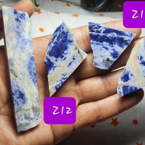 Raw Sodalite Crystal Slices: Rough Gemstone Specimens Natural Specimens Slab Chunk Mineral For Jewelry
