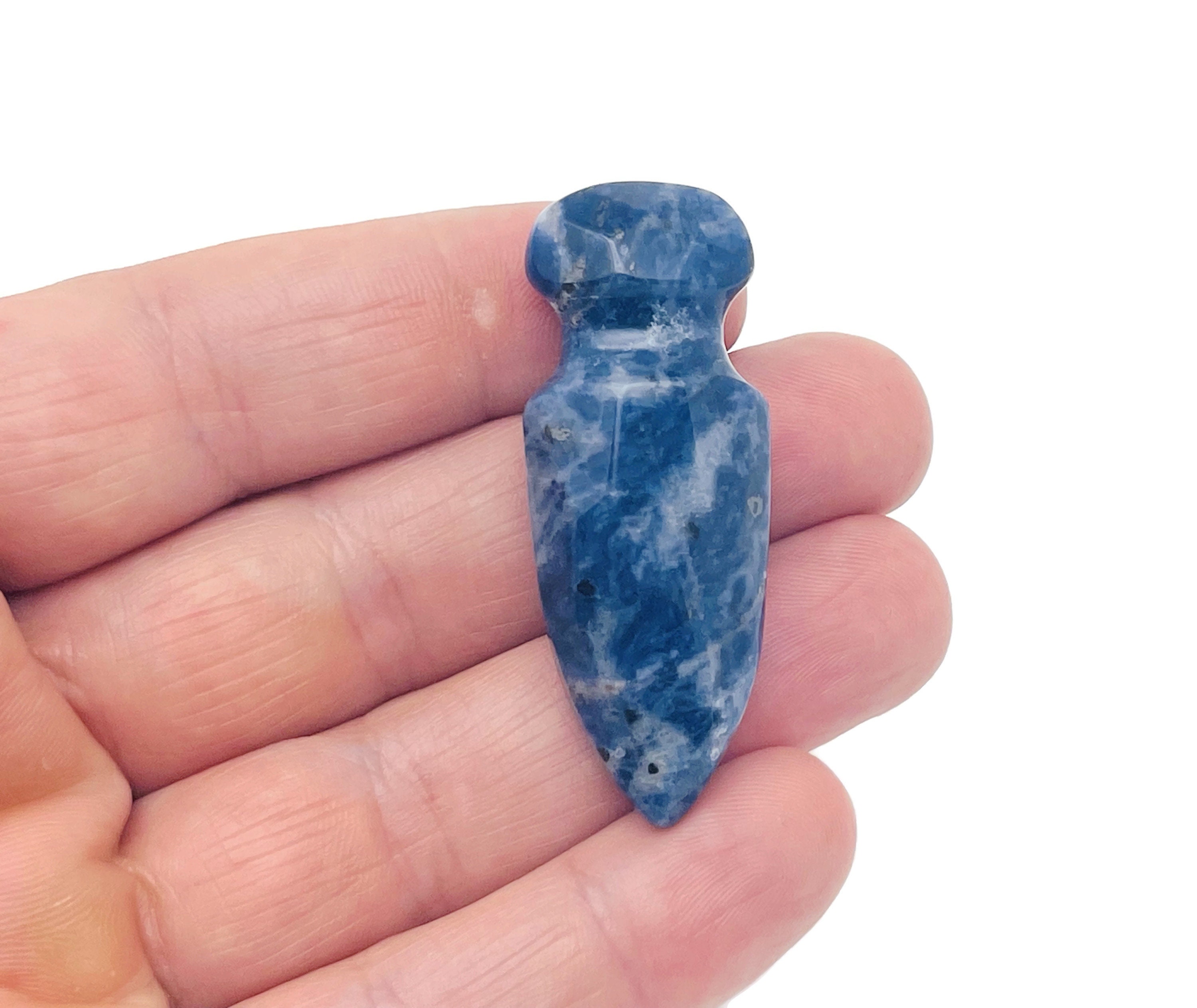 Sodalite Mini Sword Dagger Gemstone - Sword Carved Crystal - Crystal Energy - Mineral Specimen - Crystal Gifts - Sw1012 Sodalite Mini Sword Dagger Gemstone - Sword Carved Crystal - Crystal Energy - Mineral Specimen - Crystal Gifts - Sw1012