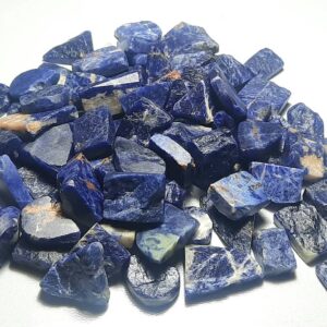 Natural Sodalite Druzy Gemstone: Unpolished Rough Slices