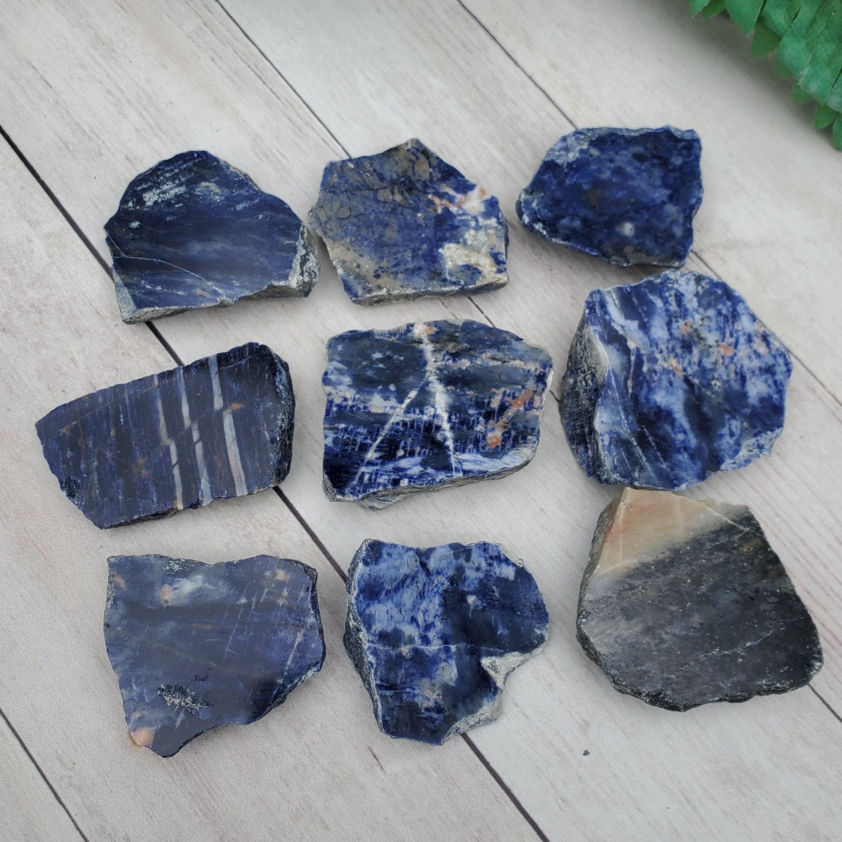 Sodalite Polished Top Rough Stones For Emotional Balance, Sodalite Crystal For Divination And Psychic Abilities, Healing Crystals And Stones