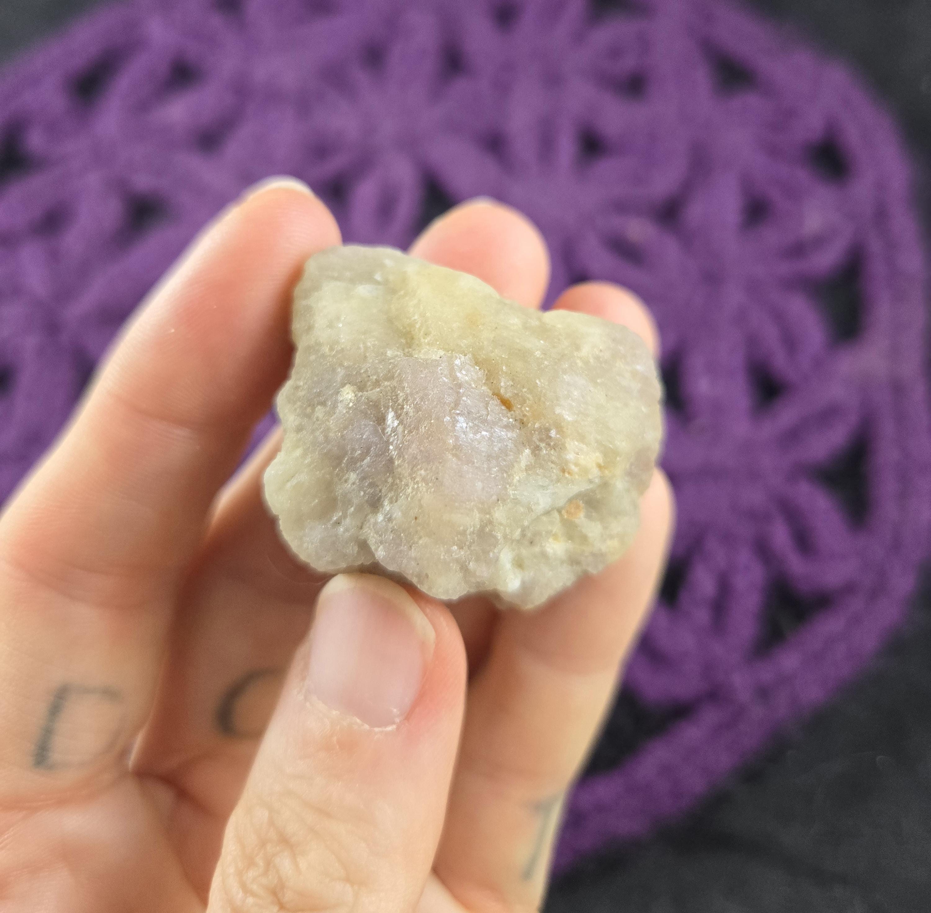 Rough Hackmanite Crystal Uv Reactive Stones Altar Stone Unique Richterite Sodalite Purple White Pakistan