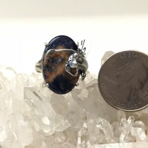 Frog Sodalite Ring, Size 6 1/2