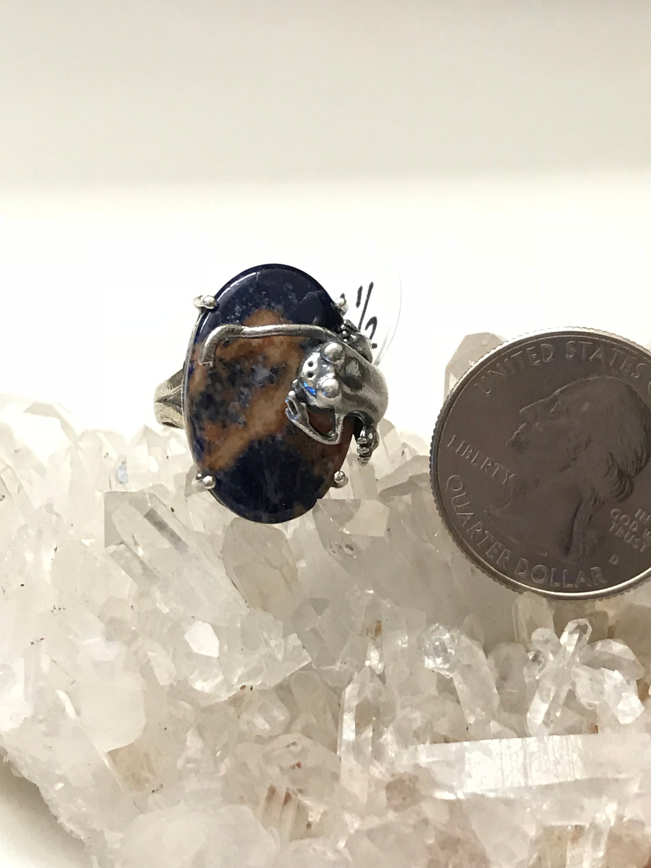 Frog Sodalite Ring, Size 6 1/2 Frog Sodalite Ring, Size 6 1/2
