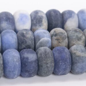 10x6MM Matte Blue Sodalite Beads Grade AAA Genuine Natural Gemstone Rondelle Loose Beads 15" / 7.5" Bulk Lot Options (110537) 10x6MM Matte Blue Sodalite Beads Grade AAA Genuine Natural Gemstone Rondelle Loose Beads 15" / 7.5" Bulk Lot Options (110537)