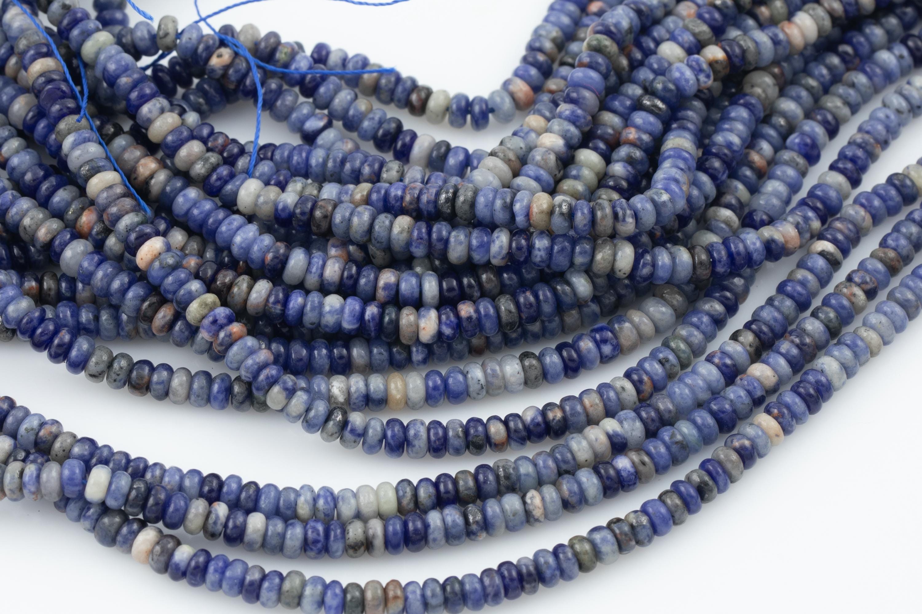 Blue Sodalite -  High Quality In Smooth Saucer Roundel, 4mm Flat Rondel 15 Inches Thin Roundel