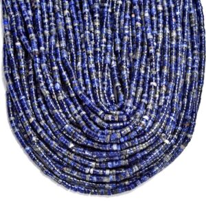 Natural Sodalite Gemstone 4X2MM Heshi Rondelle Slice Beads 14.5 inch Full Strand BULK LOT 1,2,6,12 and 50 (80019470-P105) Natural Sodalite Gemstone 4X2MM Heshi Rondelle Slice Beads 14.5 inch Full Strand BULK LOT 1,2,6,12 and 50 (80019470-P105)