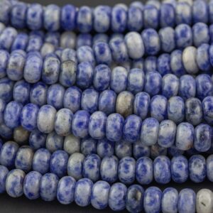 Natural Sodalite- High Quality in Roundel, 6mm, 8mm- Full 15.5 Inch Strand-15.5 inch Strand Smooth Gemstone Beads Natural Sodalite- High Quality in Roundel, 6mm, 8mm- Full 15.5 Inch Strand-15.5 inch Strand Smooth Gemstone Beads