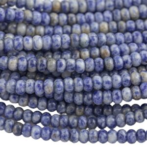 Natural Sodalite, High Quality in Roundel, 6mm, 8mm- Full 15.5 Inch Strand-Full Strand 15.5 inch Strand Smooth Gemstone Beads Natural Sodalite, High Quality in Roundel, 6mm, 8mm- Full 15.5 Inch Strand-Full Strand 15.5 inch Strand Smooth Gemstone Beads