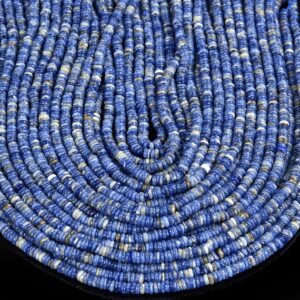 Natural Rare Sodalite Gemstone Grade AAA Rondelle Heshi Slice 4X2MM Loose Beads BULK LOT 1,2,6,12 and 50 (P86) Natural Rare Sodalite Gemstone Grade AAA Rondelle Heshi Slice 4X2MM Loose Beads BULK LOT 1,2,6,12 and 50 (P86)
