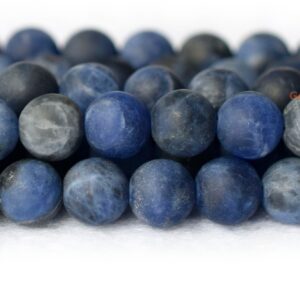 15.5" 8mm/10mm Matte Natural Sodalite Stone Round Beads ,frosted Dark Blue Gemstone,semi Precious Stone